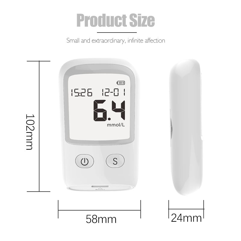 Kit de prueba de diabetes con medidor de glucosa en sangre en oferta